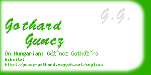 gothard guncz business card